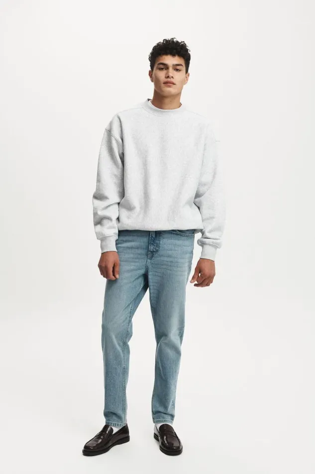 Relaxed Tapered Jean Rambling Blue Men Cotton On Jeans