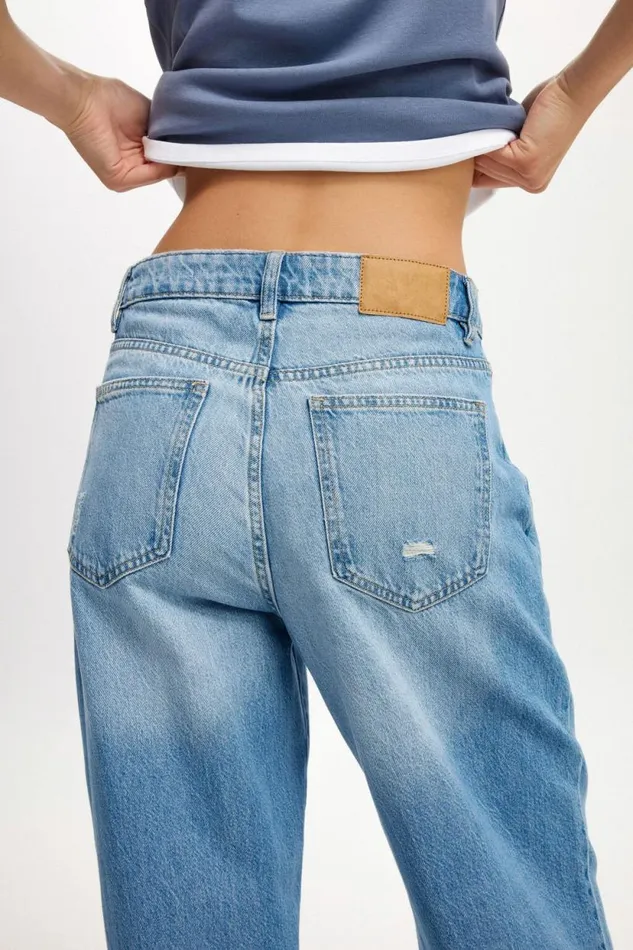 Relaxed Wide Jean Breeze Blue Worn Women Cotton On Pants Relaxed Wide Jean Breeze Blue Worn Women Cotton On Pants