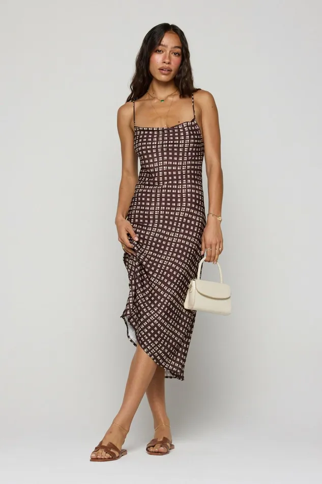 RESA Berri Slip In Mocha Women Midi Dress