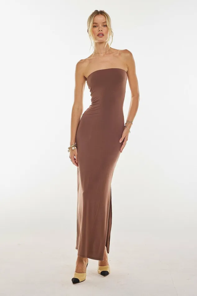 RESA Demi Dress In Toffee Knit Women Basics
