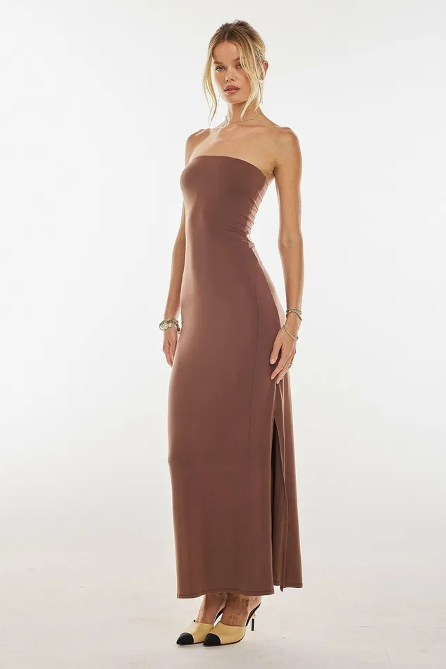 RESA Demi Dress In Toffee Knit Women Basics