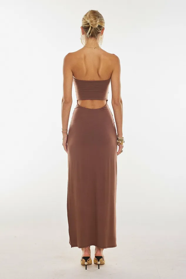 RESA Demi Dress In Toffee Knit Women Basics