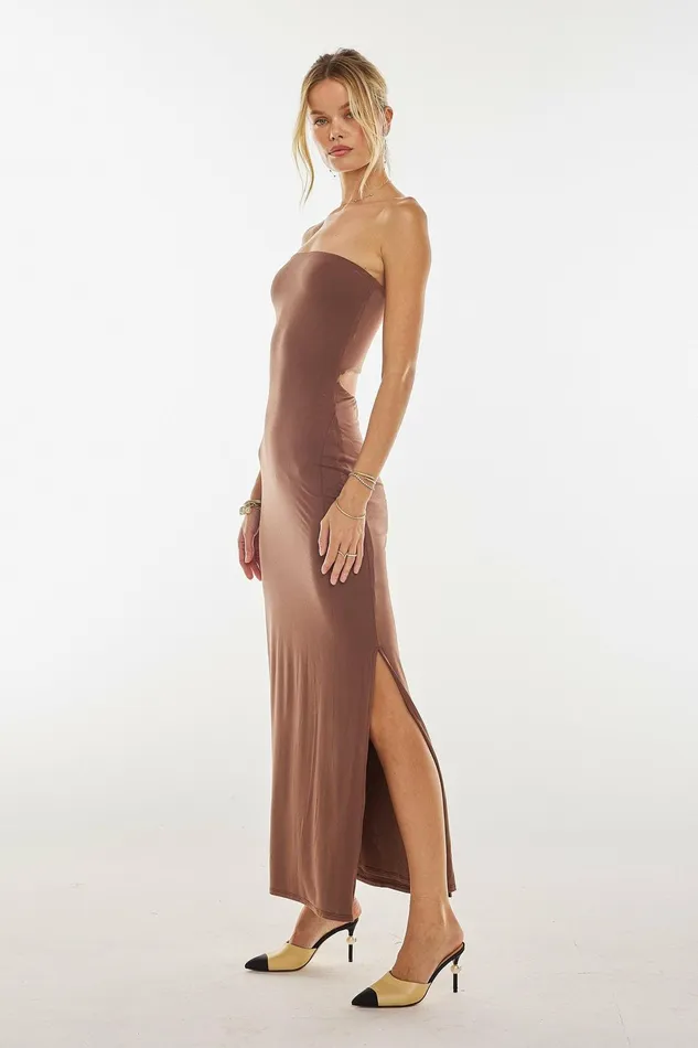 RESA Demi Dress In Toffee Knit Women Basics