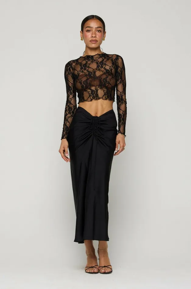 RESA Ida Lace Top In Black Women Tops
