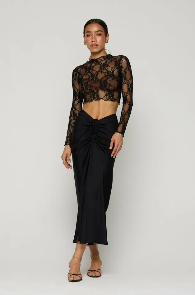 RESA Ida Lace Top In Black Women Tops
