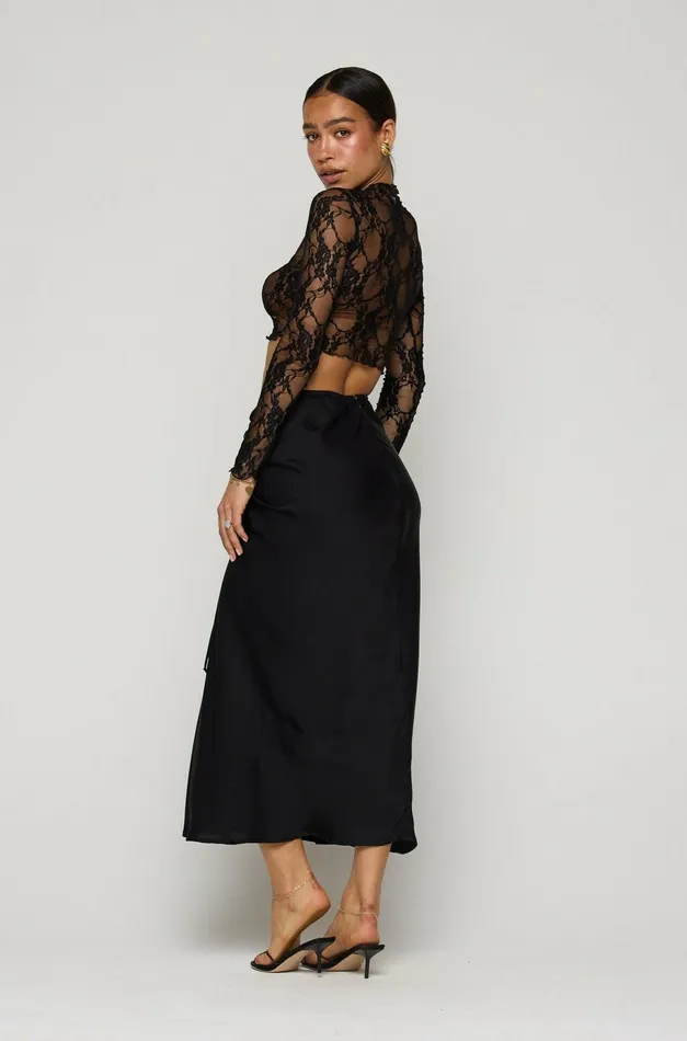 RESA Ida Lace Top In Black Women Tops
