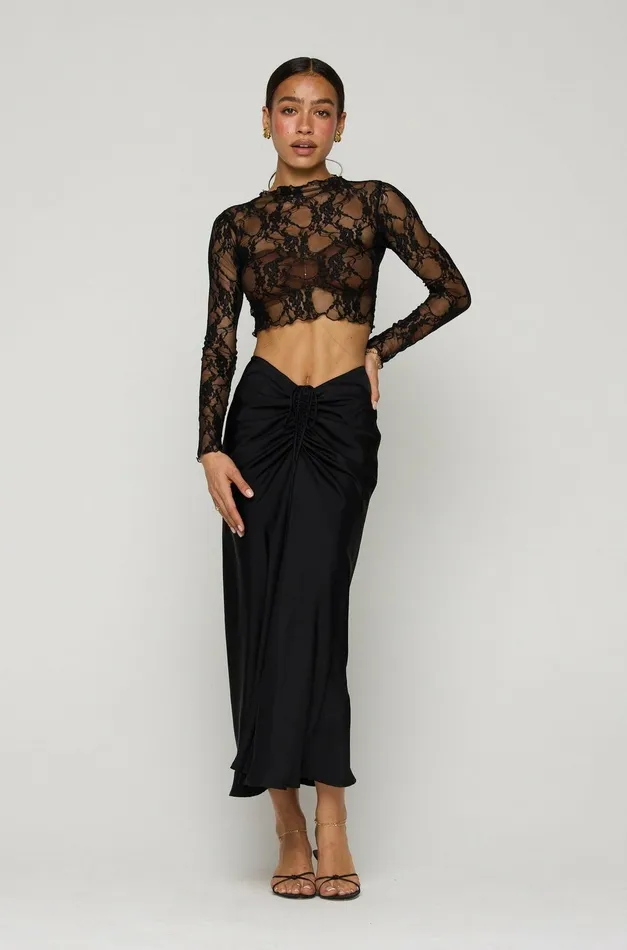 RESA Ida Lace Top In Black Women Tops