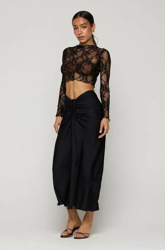 RESA Ida Lace Top In Black Women Tops