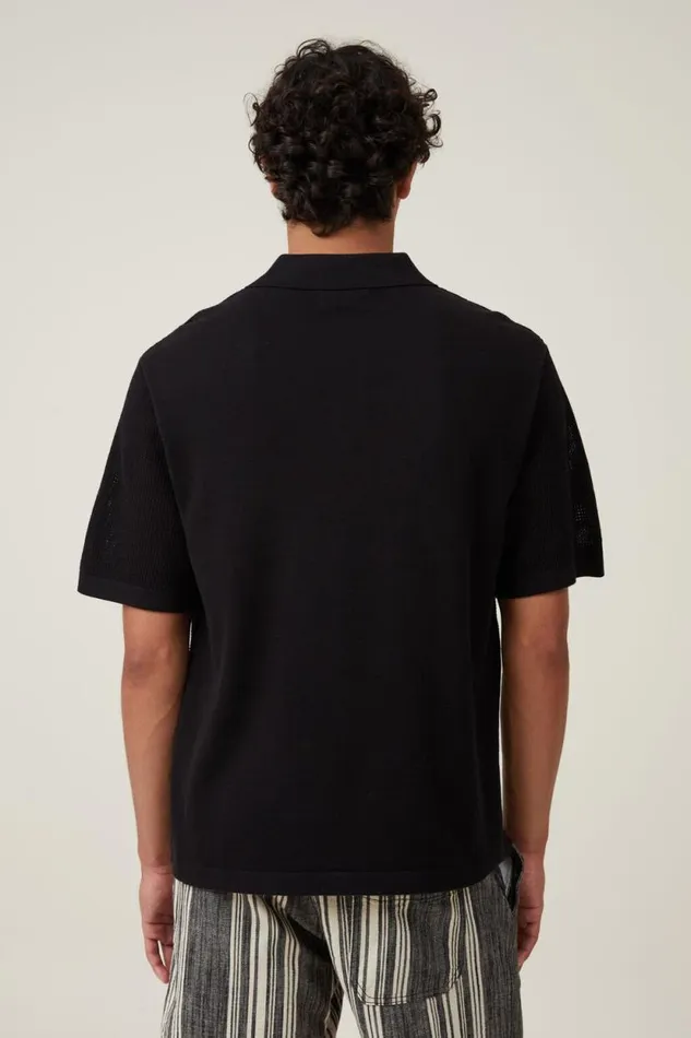 Resort Short Sleeve Polo Jet Black Men Cotton On Tees and Tanks Resort Short Sleeve Polo Jet Black Men Cotton On Tees and Tanks
