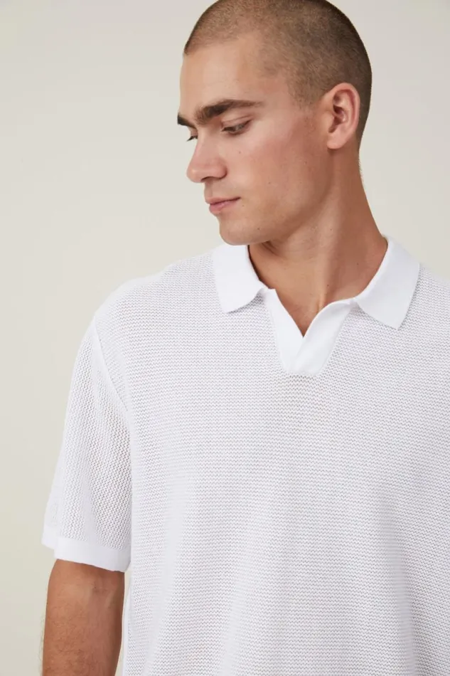 Resort Short Sleeve Polo Snow White Men Cotton On Tees and Tanks Resort Short Sleeve Polo Snow White Men Cotton On Tees and Tanks