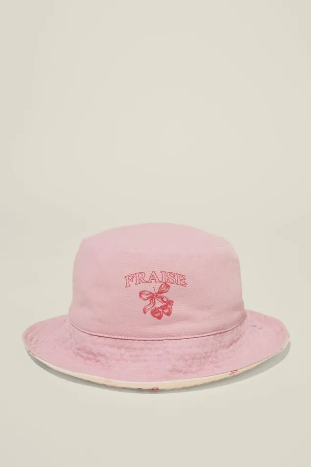 Reversible Bianca Bucket Hat Strawberrypink Women Cotton On Hats