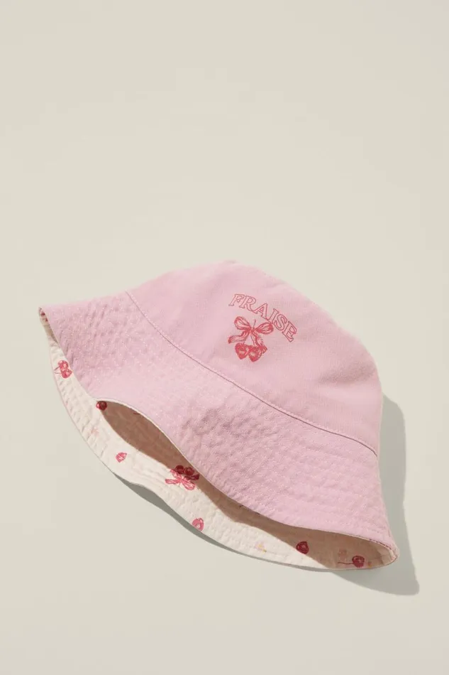 Reversible Bianca Bucket Hat Strawberrypink Women Cotton On Hats