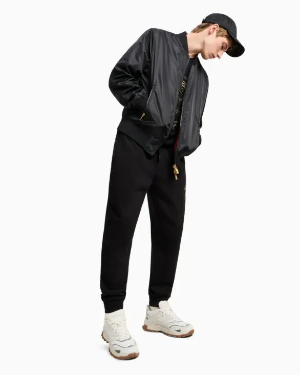 Reversible Satin Bomber Black Men Armani Outerwear Reversible Satin Bomber Black Men Armani Outerwear