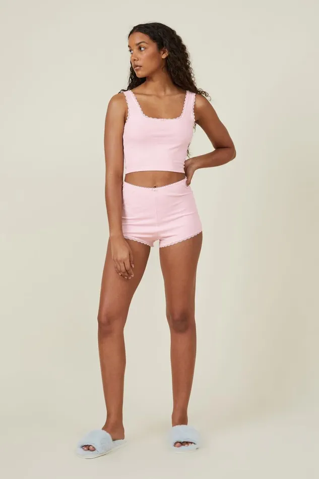 Rib Lace Short Blushing Bride Women Cotton On Shorts
