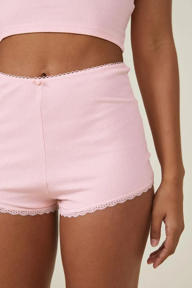 Rib Lace Short Blushing Bride Women Cotton On Shorts Rib Lace Short Blushing Bride Women Cotton On Shorts