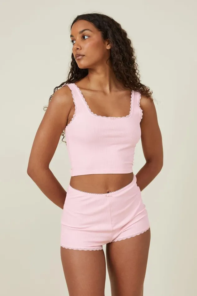 Rib Lace Short Blushing Bride Women Cotton On Shorts Rib Lace Short Blushing Bride Women Cotton On Shorts