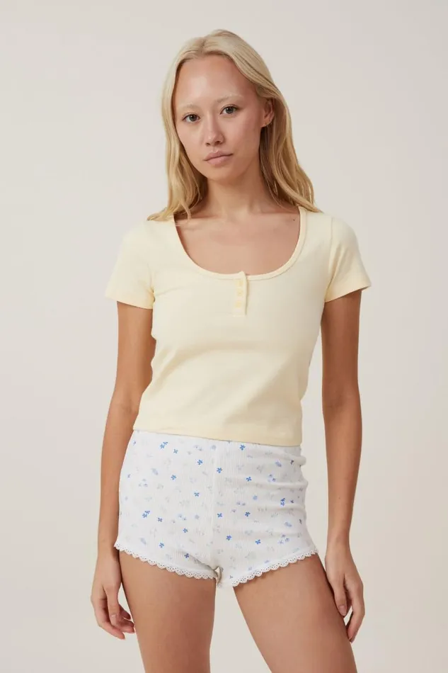 Rib Lace Short Maeve Disty Blue Women Cotton On Shorts Rib Lace Short Maeve Disty Blue Women Cotton On Shorts