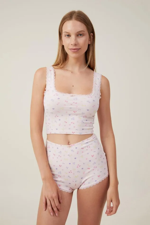 Rib Lace Short Maeve Disty Pink Women Cotton On Shorts Rib Lace Short Maeve Disty Pink Women Cotton On Shorts