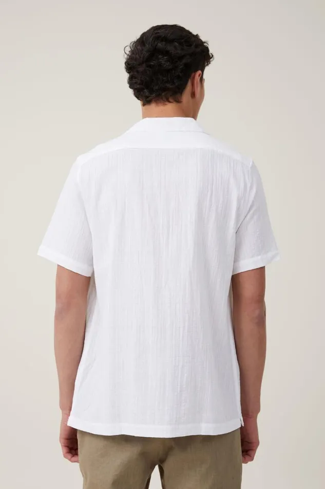 Riviera Short Sleeve Shirt White Men Cotton On Shirts and Polos Riviera Short Sleeve Shirt White Men Cotton On Shirts and Polos