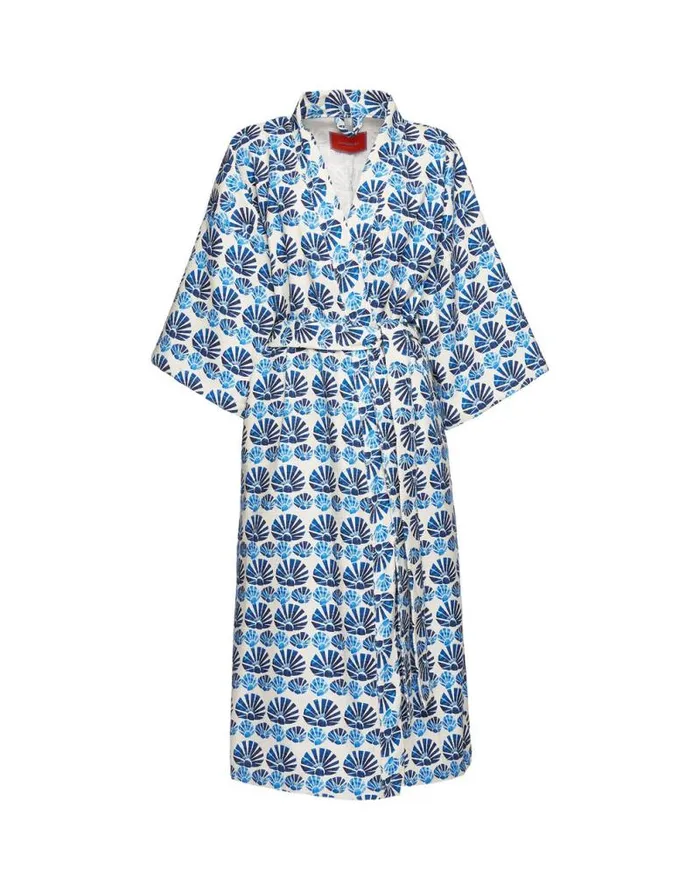 Robe Conchiglie White In Organic Cotton Women La Double J Loungewear Robe Conchiglie White In Organic Cotton Women La Double J Loungewear