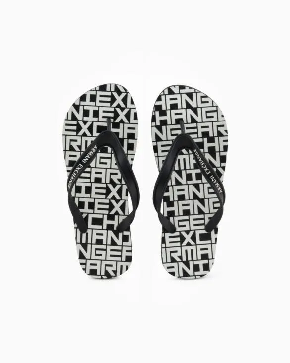 Rubber Flip Flops Black Men Armani Sandals Rubber Flip Flops Black Men Armani Sandals