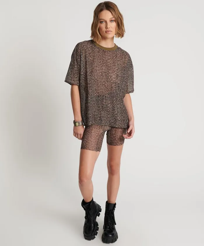 SAFARI CAMO MESH BIKE SHORTS Women One Teaspoon Bottoms