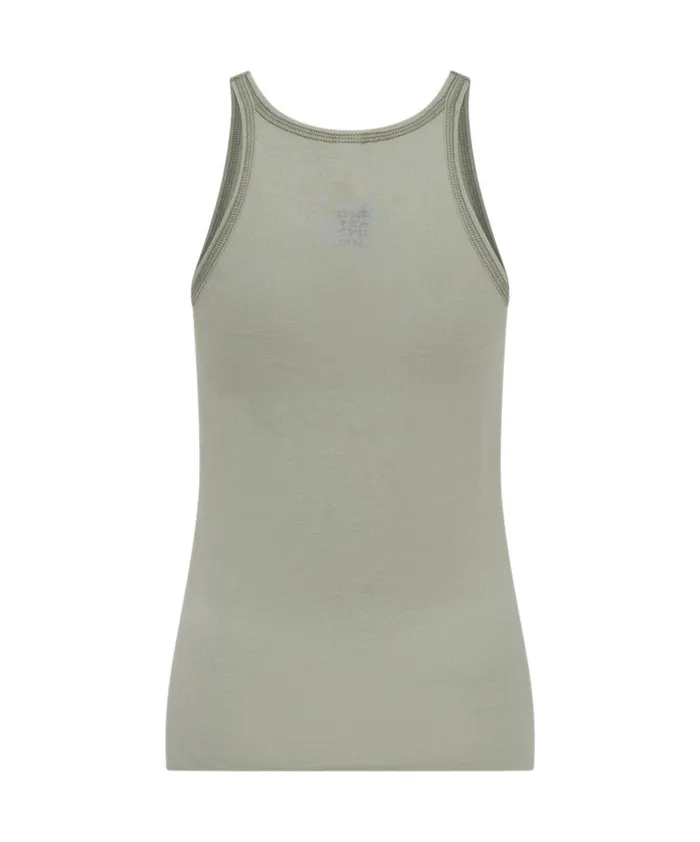 SAGE ONE TEASPOON FINE RIB SINGLET Women One Teaspoon Tees and Tanks SAGE ONE TEASPOON FINE RIB SINGLET Women One Teaspoon Tees and Tanks