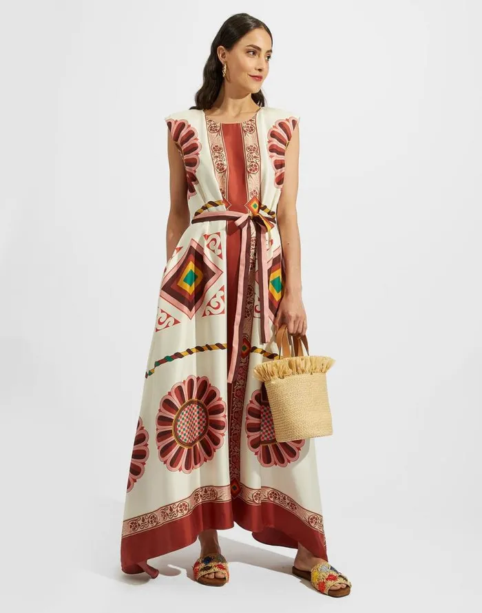 San Carlo Dress Placed Macro Tiles Place Women La Double J Dresses San Carlo Dress Placed Macro Tiles Place Women La Double J Dresses