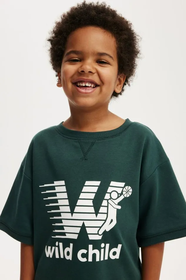 Sandy Short Sleeve Sports Crew Pine Tree Greenwild Child Boys Cotton On Sweatshirts and Sweatpants Sandy Short Sleeve Sports Crew Pine Tree Greenwild Child Boys Cotton On Sweatshirts and Sweatpants
