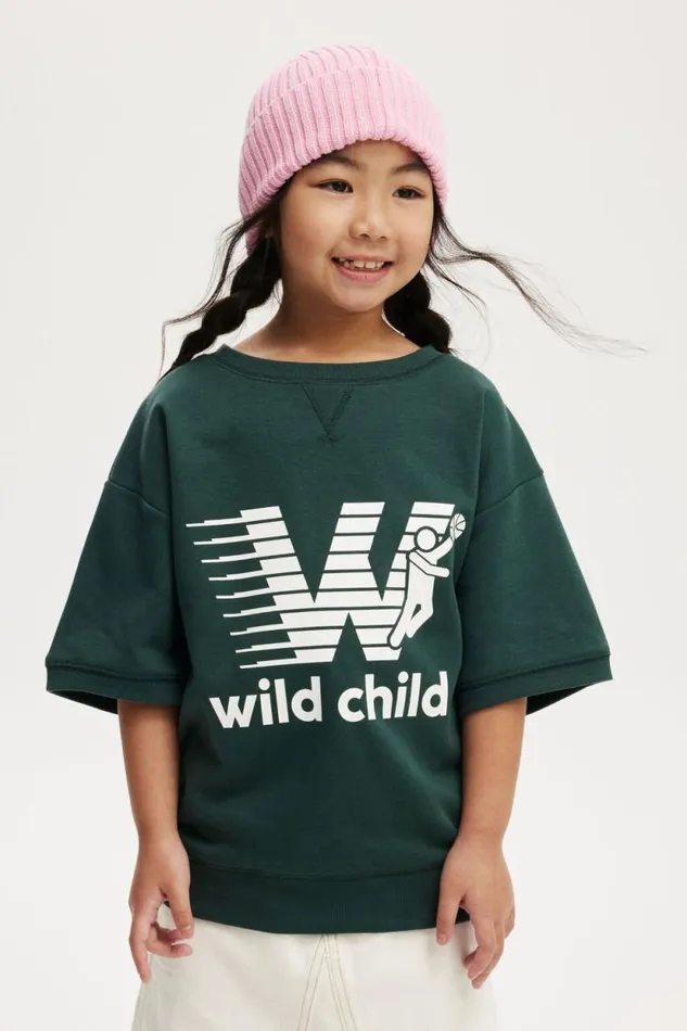Sandy Short Sleeve Sports Crew Pine Tree Greenwild Child Boys Cotton On Sweatshirts and Sweatpants Sandy Short Sleeve Sports Crew Pine Tree Greenwild Child Boys Cotton On Sweatshirts and Sweatpants