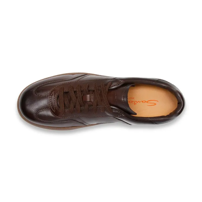 Santoni Dark Brown Leather Dbs Oly Sneaker Men Sneakers