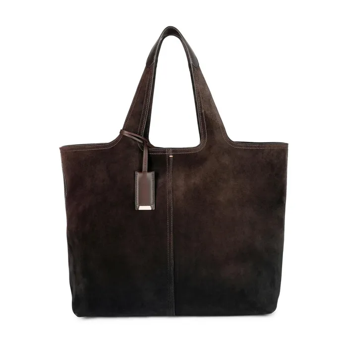 Santoni Dark Brown Suede Shoulder Bag Women Bags