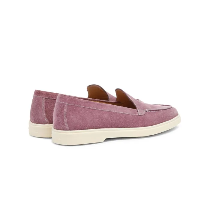 Santoni Purple Suede Loafer Women Loafers