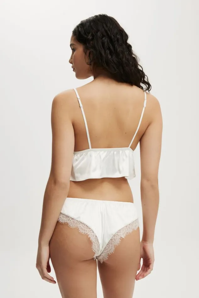 Satin Longline Bralette French Vanilla Women Cotton On Bras