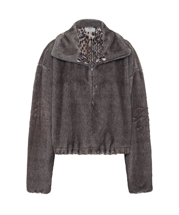 SAUVAGE FAUX FUR CROPPED PULLOVER JACKET Women One Teaspoon Jackets SAUVAGE FAUX FUR CROPPED PULLOVER JACKET Women One Teaspoon Jackets