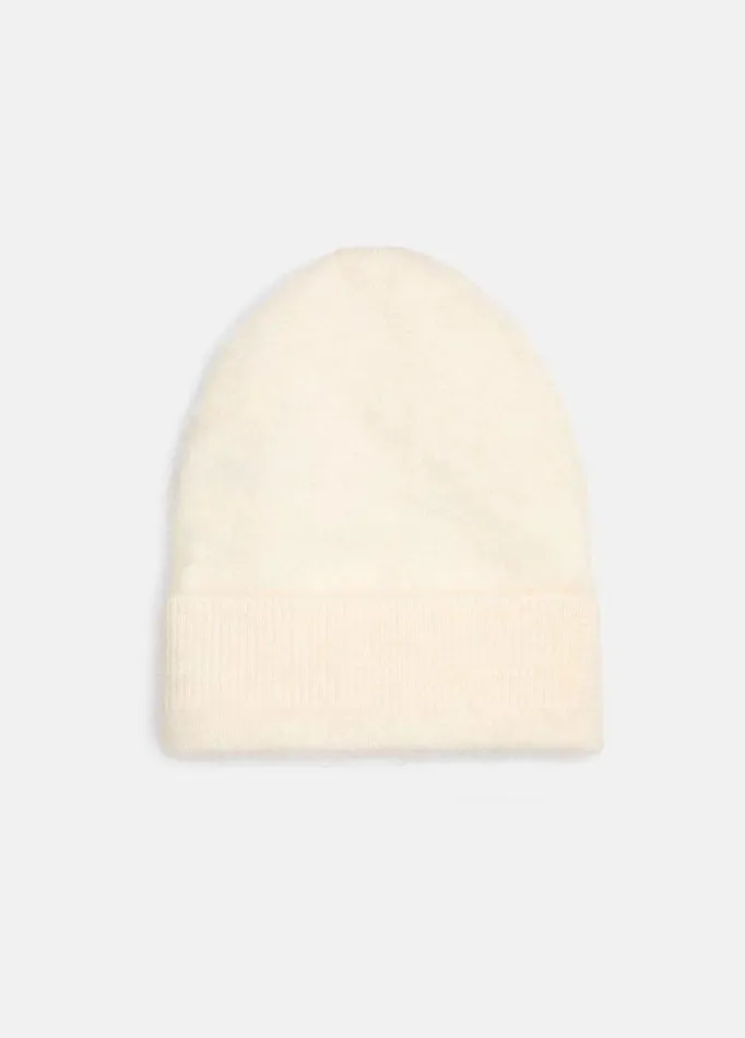 Scarves and Hats Women Vince Brushed Cashmere Beanie White Sand