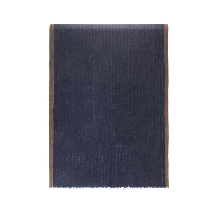 Scarves WomenMen Moreschi Blue And Brown Wool Scarf