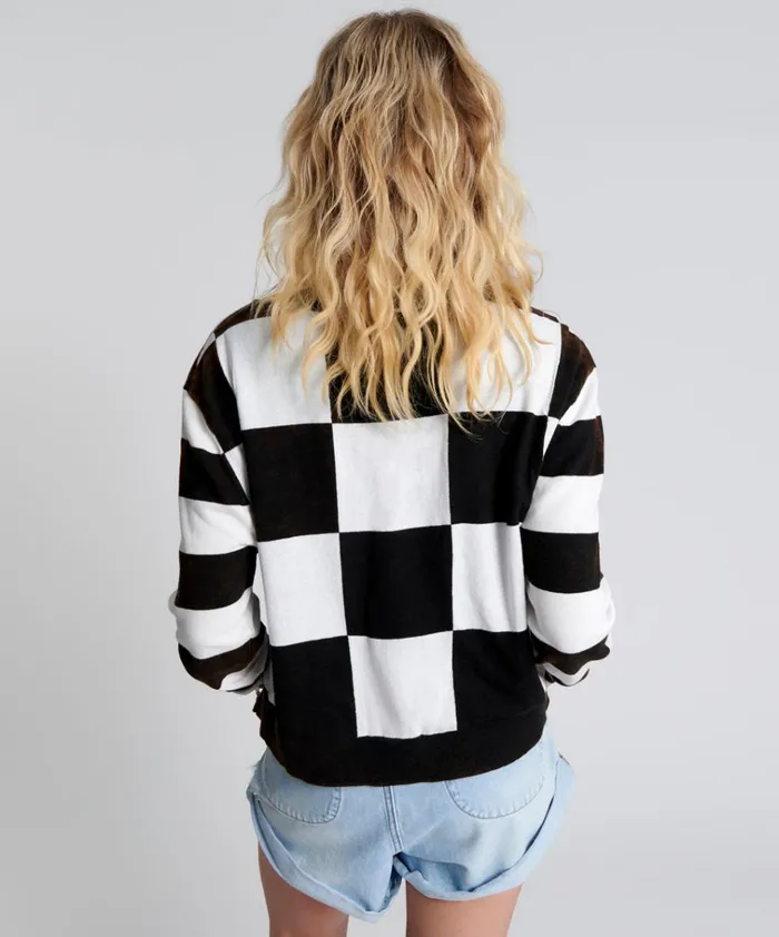 SCOREBOARD SMILEY KNIT SWEATER Women One Teaspoon Knitwear SCOREBOARD SMILEY KNIT SWEATER Women One Teaspoon Knitwear