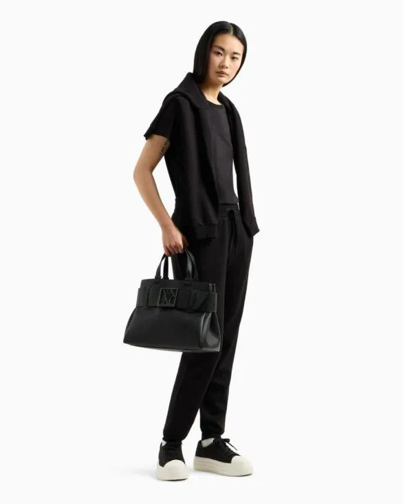 Scuba Fabric Jogger Pants Black Women Armani Matching Sets Scuba Fabric Jogger Pants Black Women Armani Matching Sets