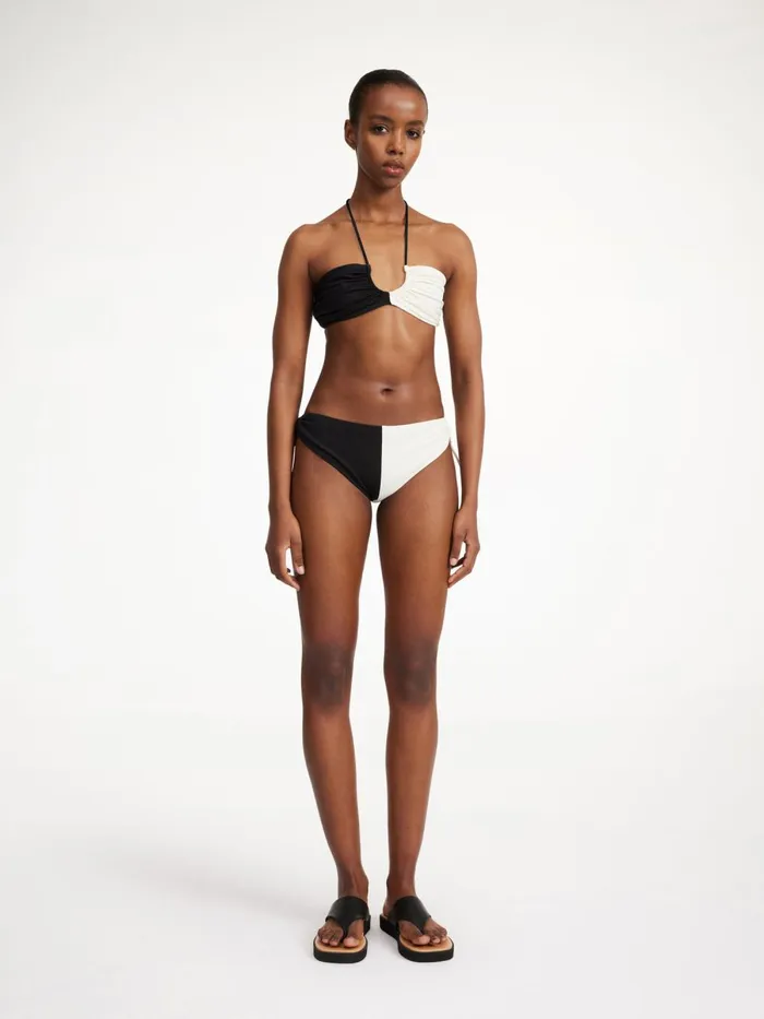 Seabay Low Bikini Bottoms Block Stripe Black White Women By Malene Birger Swimwear Seabay Low Bikini Bottoms Block Stripe Black White Women By Malene Birger Swimwear
