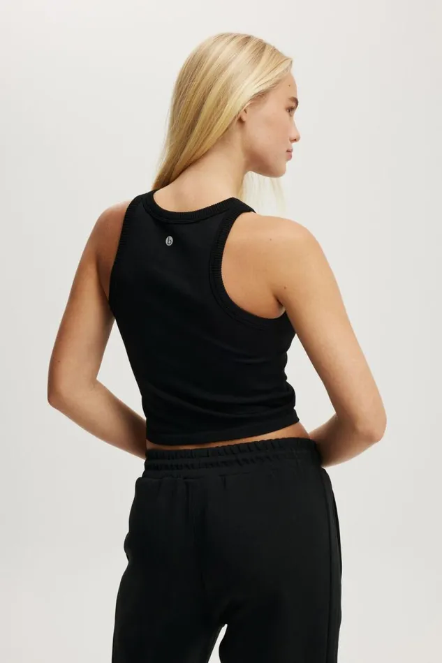Seamless Ringer Tank Black Women Cotton On Tops