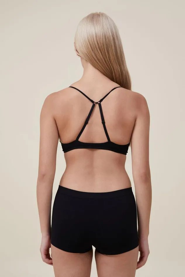 Seamless Triangle Padded Bralette Black Women Cotton On Bras Seamless Triangle Padded Bralette Black Women Cotton On Bras