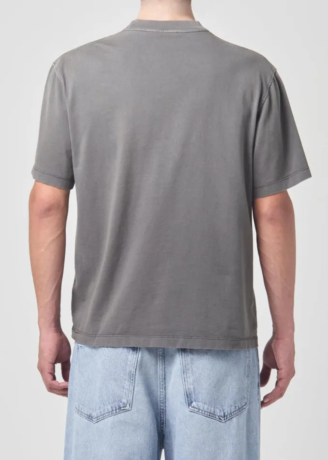 Shirts Men Agolde Asha Mock Neck Tee In Flint