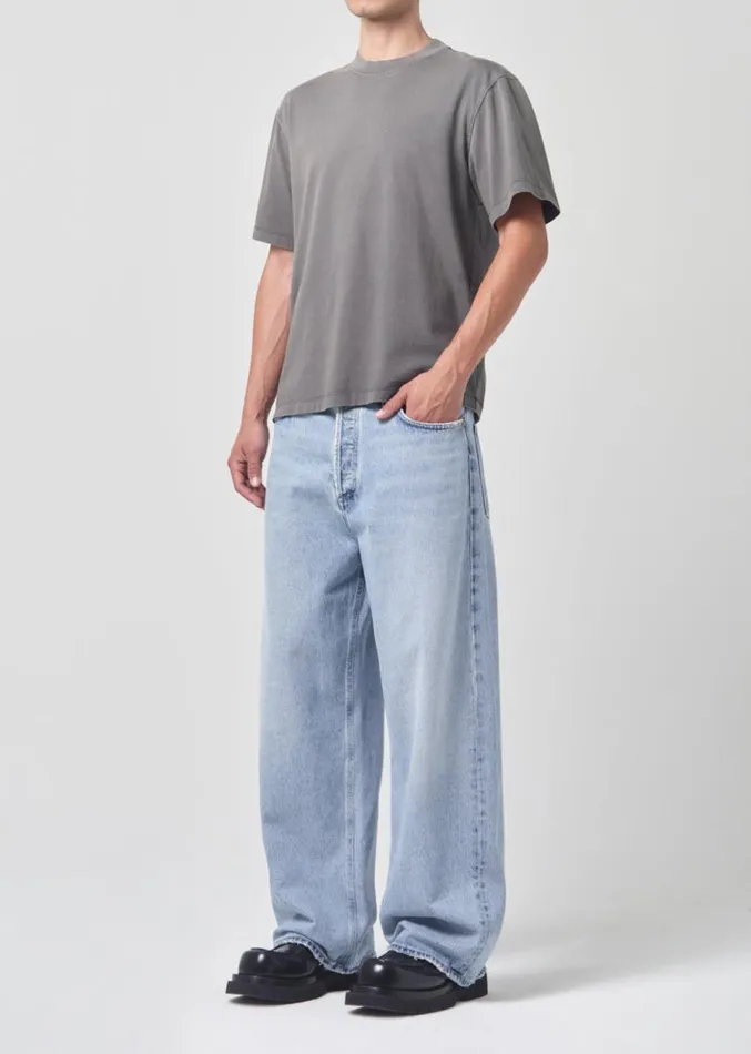 Shirts Men Agolde Asha Mock Neck Tee In Flint