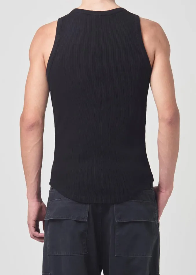 Shirts Men Agolde Morris Tank In Black