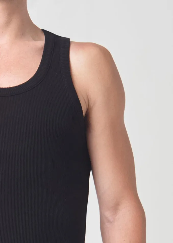 Shirts Men Agolde Morris Tank In Black