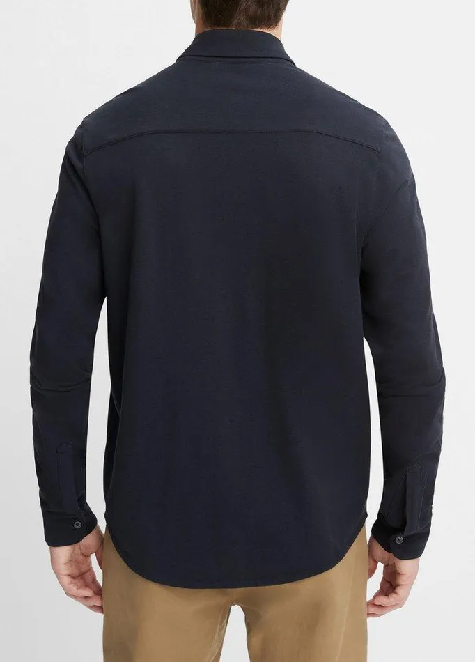 Shirts Men Vince Cotton Piqu ButtonFront Shirt Coastal Blue Shirts Men Vince Cotton Piqu ButtonFront Shirt Coastal Blue