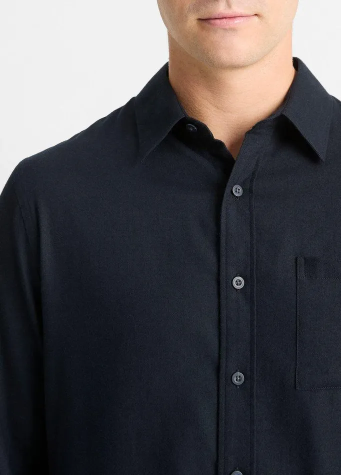 Shirts Men Vince Italian CottonWool Twill Shirt Coastal Blue Shirts Men Vince Italian CottonWool Twill Shirt Coastal Blue