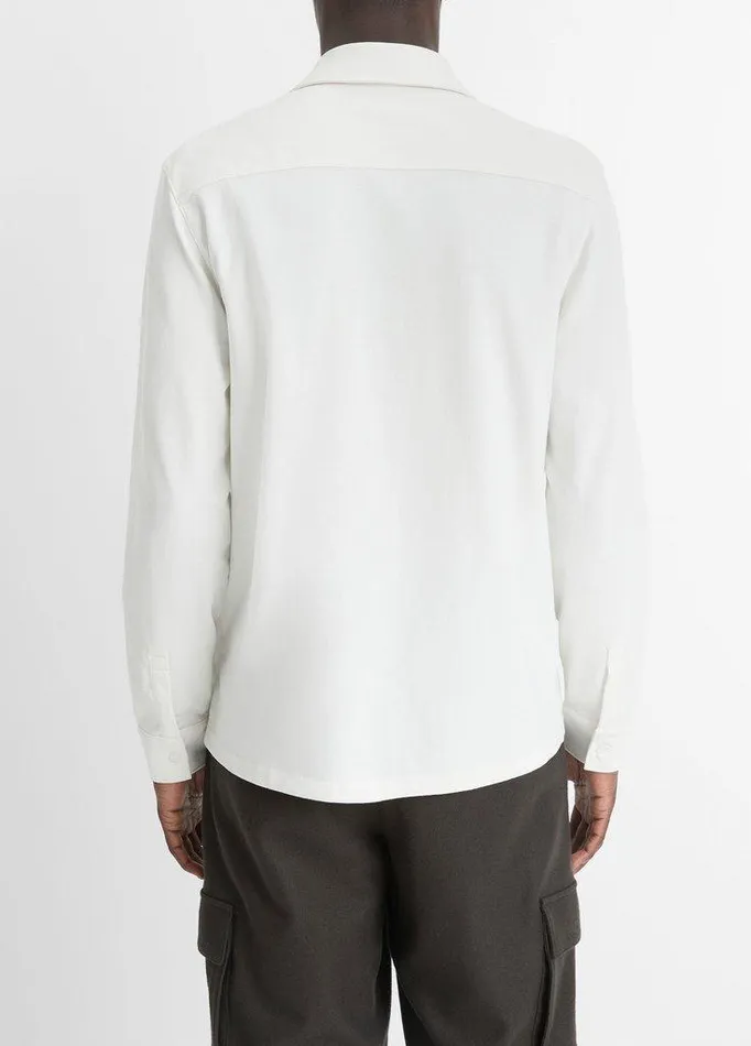 Shirts Men Vince Sueded Cotton Jersey ButtonFront Shirt Off White Shirts Men Vince Sueded Cotton Jersey ButtonFront Shirt Off White
