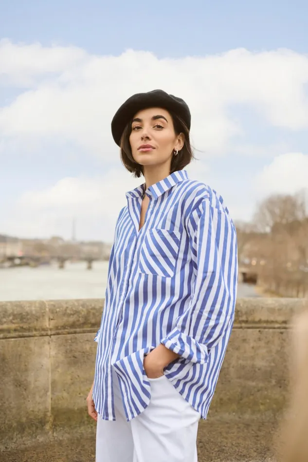 Shirts Women CULTURE CUregina Shirt Bluewhite Stripe